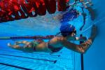 Costa Rica's Camila Haase trains in the warm up pool during the Paralympic Swimming Tournament - Aquece Rio Test Event for the Rio 2016 Paralympics.