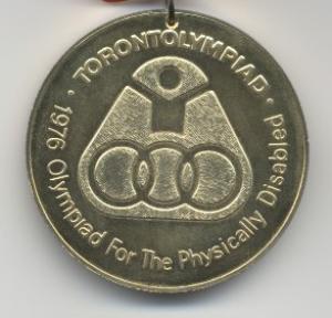 Medal Paralympic Games Toronto 1976.