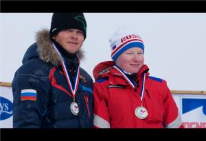 Russia's Aleksandra Frantceva and Guide Pavel Zabotin 