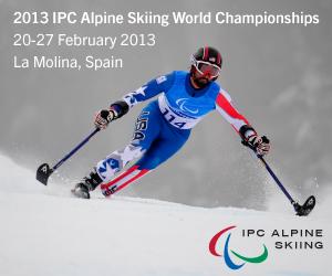 Banner for the 2013 IPC Alpine Skiing World Championships La Molina