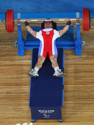 Athlete in Powerlifting competition Beijing 2008