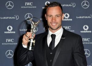 Oscar Pistorius wins the 2012 Laureus Award.