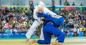 Judo sports icon - horizontal
