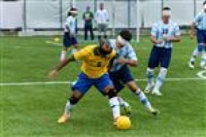 Brazil and Argentina fought out a tough 0-0 draw in five-a-side football.