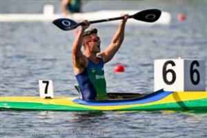 canoeist on water