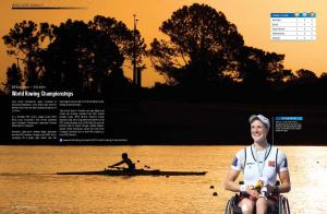 Preview inside magazine of rowing World Championships