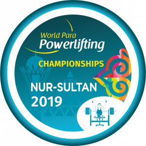 the official logo of the 2019 World Para Powerlifting Championships