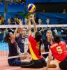 Sitting volleyball sports icon